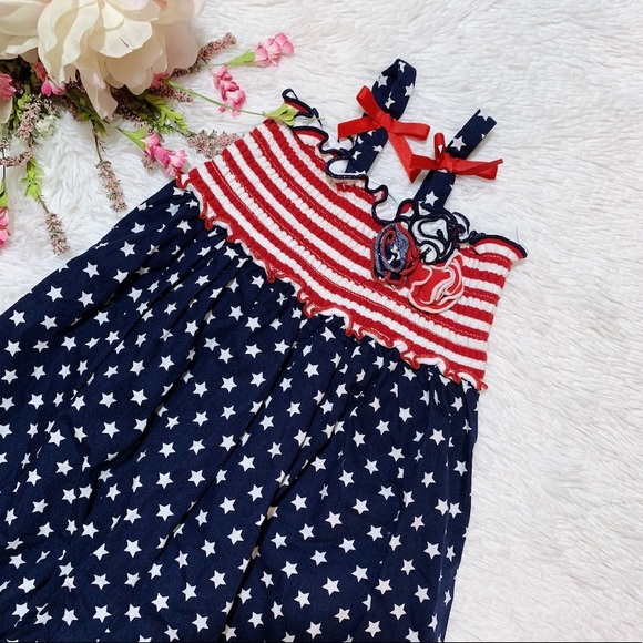 ‼️SOLD‼️ BONNIE JEAN | Flag “Party Pants” Romper - Picture 2 of 5